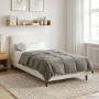 vidaXL Sommerdecke Gepolstert Hellgrau 135 x 220 cm Mikrofaser 42025922_4