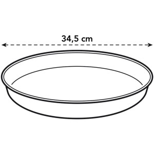 Elho Untersetzer Loft Urban, rund, Ø 34,3 cm, pistaziengrün, für den Außenbereich.
