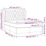 vidaXL Boxspringbett blau (140x190 cm) mit Matratze und Kopfteil, Stoffbezug.