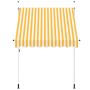 vidaXL Einziehbare Markise, 200 cm, orange-weiß gestreift. Ideal für Terrasse und Balkon.