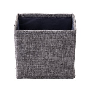 Graues Fackelmann Universalkörbchen Textil, 13x12x14 cm, zur Aufbewahrung.