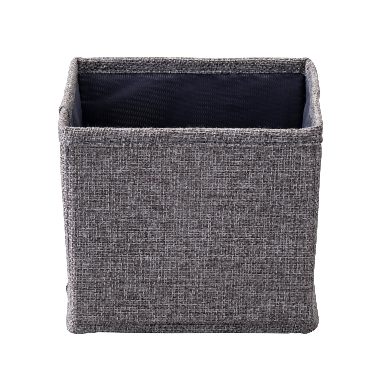 Graues Fackelmann Universalkörbchen Textil, 13x12x14 cm, zur Aufbewahrung.