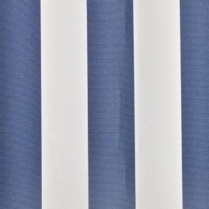 DELUKE Markisenbespannung Markisenstoff Wasserabweisend Reißfest Blau-Weiß Für 600x300cm Rahmen Markise Mit Volant Markisen Ersatzstoff
