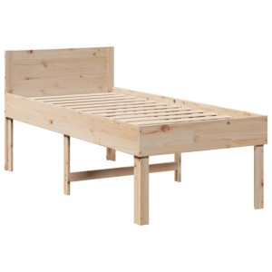 vidaXL Massivholzbett ohne Matratze 75x190 cm Kiefernholz 855744