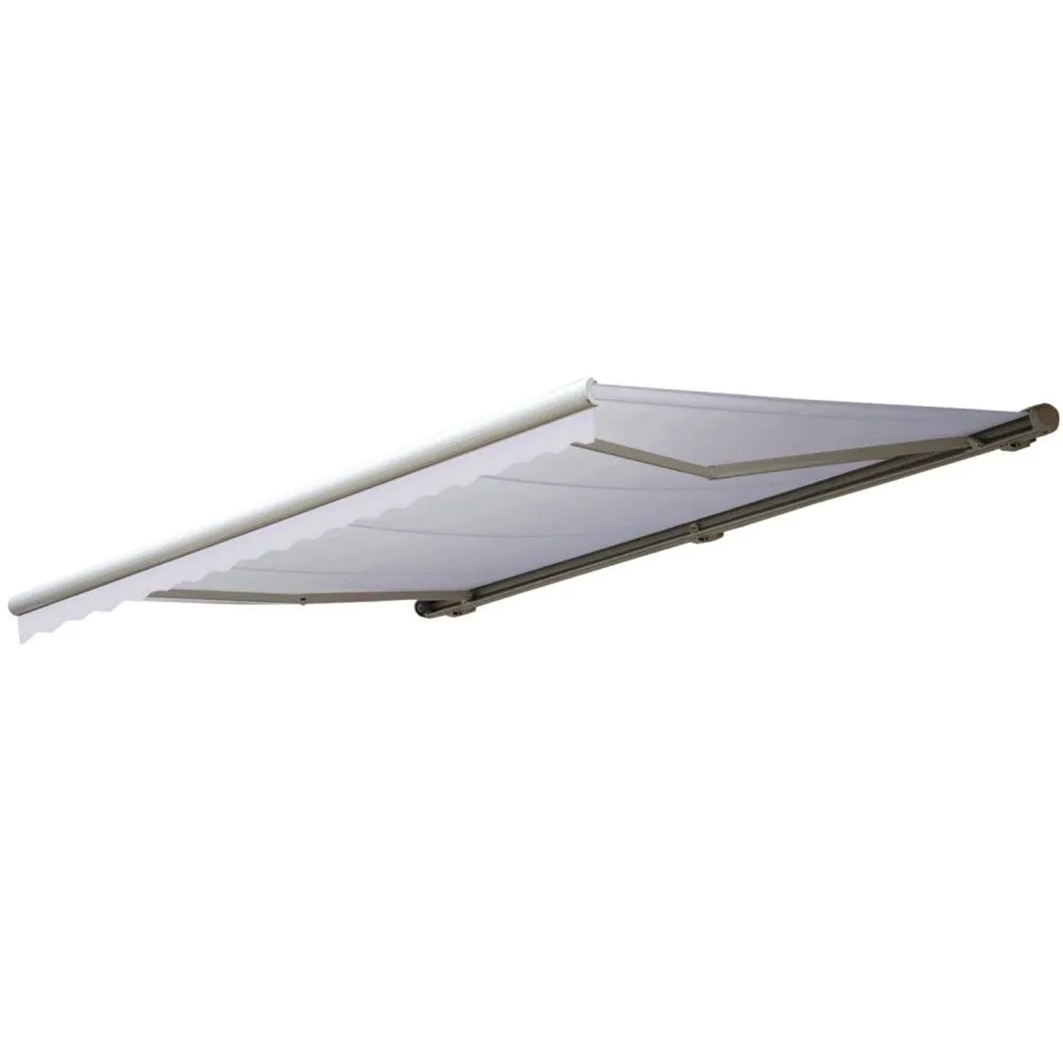 MCW Kassetten-Markise H124 mit Volant 5x3m Acryl Creme