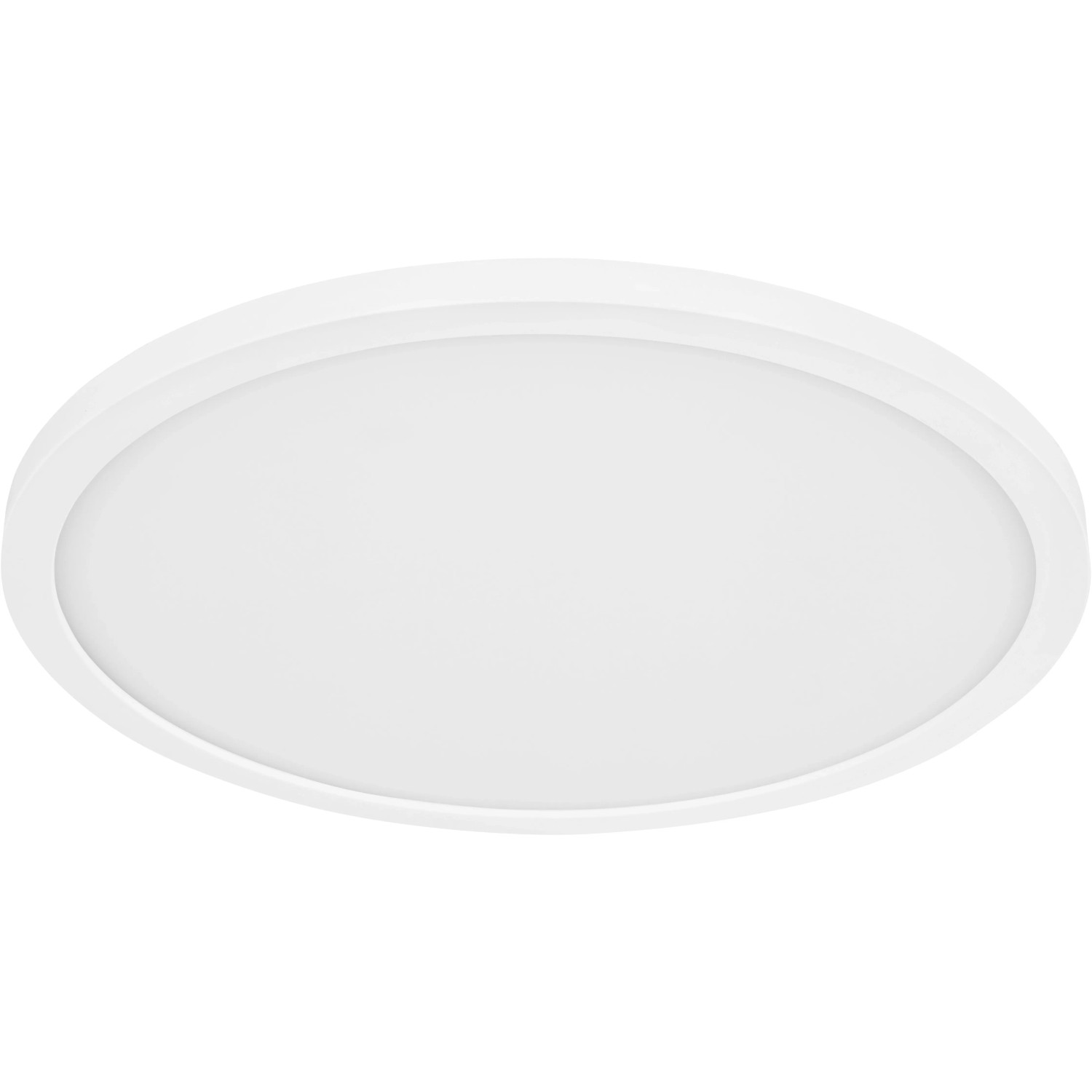 Weiße, runde Globo LED Deckenleuchte Sapana, Ø 29,4 cm, für Bad und andere Räume.