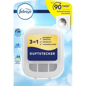Febreze 3Volution Duftstecker für die Steckdose, regulierbare Intensität, bis zu 90 Tage Frische.