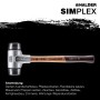 Halder Simplex Schonhammer Ø 60 mm Gummi mit Aluminiumgehäuse_6