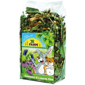 JR Farm Nager-Snack Sonnenhut & Luzerne-Klee, 100g Packung. Ergänzungsfutter für Nager.