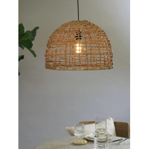 PR Home Cebu Pendelleuchte aus Naturmaterial, geflochtener Lampenschirm.