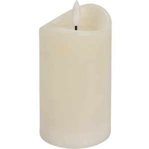 LED Kerze in Elfenbein, 12,5 cm hoch, für stimmungsvolle Dekoration.