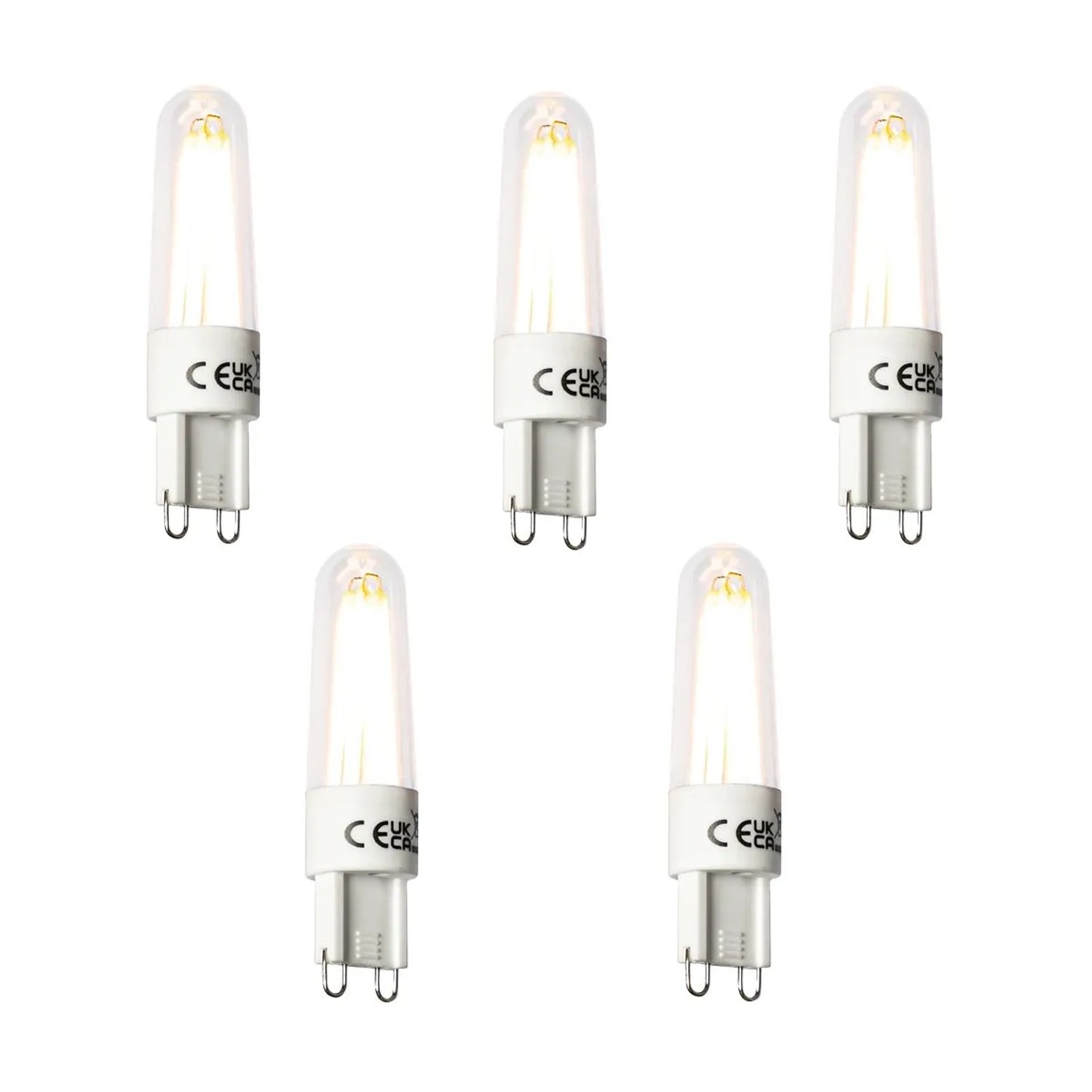 LUEDD 5er Set G9 LED Filament Leuchtmittel 2,5W 240lm 2300K