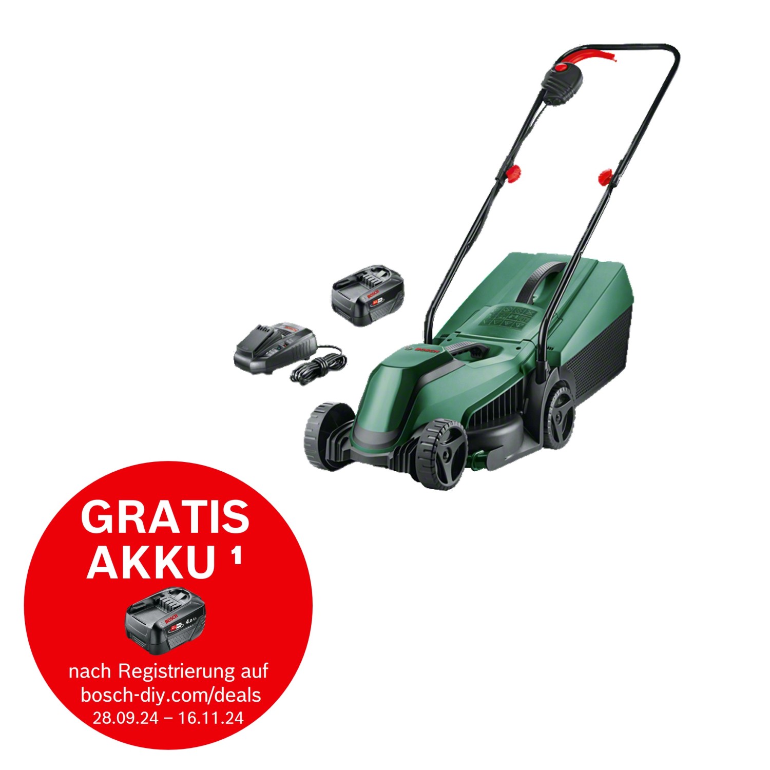 Bosch Akku-Rasenmäher EasyMower mit 18 V/4 Ah-Akku