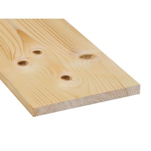 Gehobeltes Fichte/Tanne Glattkantbrett, 18x195x2100mm, für Möbelbau & Verkleidung.