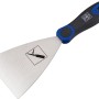 LUX Malerspachtel, steife Ausführung, 10 cm breit, mit blau-schwarzem Griff.