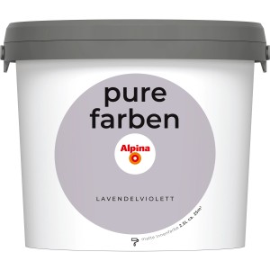 Eimer Alpina Wandfarbe Pure Farben Lavendelviolett, 2,5 l.