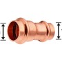 Press-Reduziermuffe aus Kupfer, 18 mm x 15 mm, für Pressfittings.