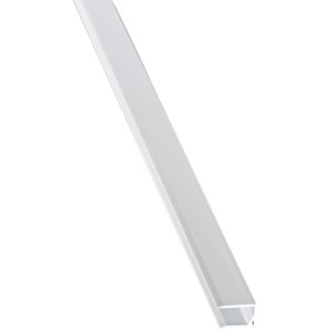Weißes Alu-U-Profil mit Tropfnase, 10x1050 mm, für Kunststoffbedachung.