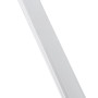 Weißes Alu-U-Profil mit Tropfnase, 10x1050 mm, für Kunststoffbedachung.