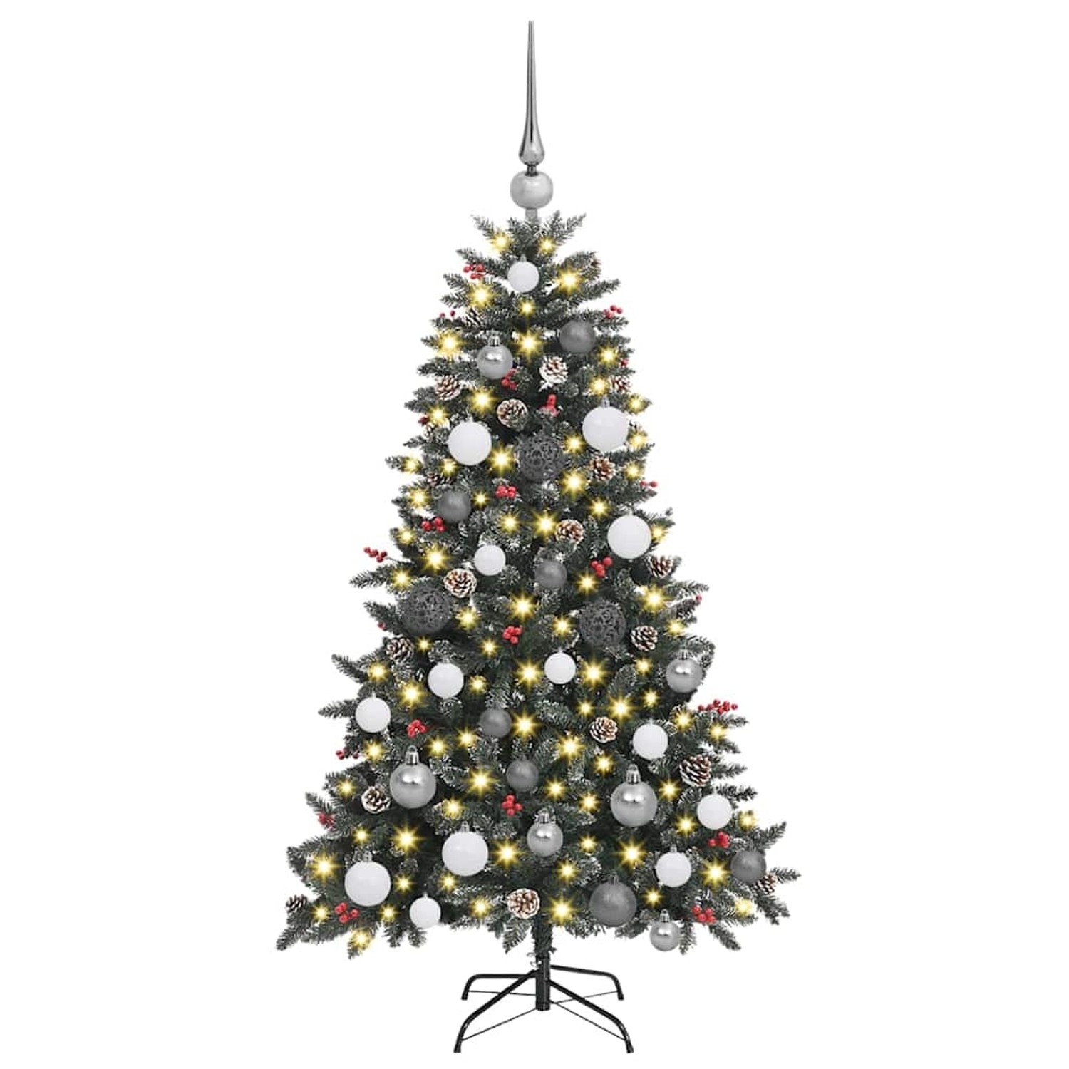 vidaXL Künstlicher Weihnachtsbaum mit 150 LEDs Grün 68 x 68 x 120 cm 3395855