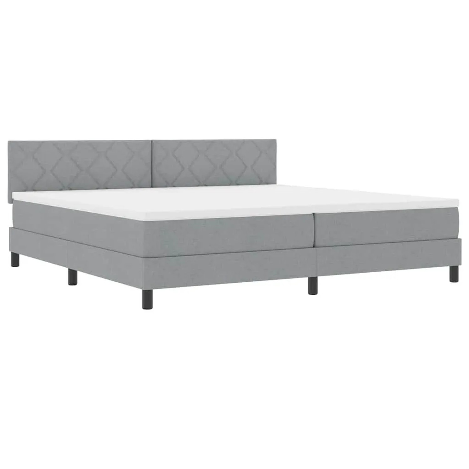 vidaXL Boxspringbett mit Matratze Hellgrau 200 x 200 cm Stoff 3338790 günstig online kaufen