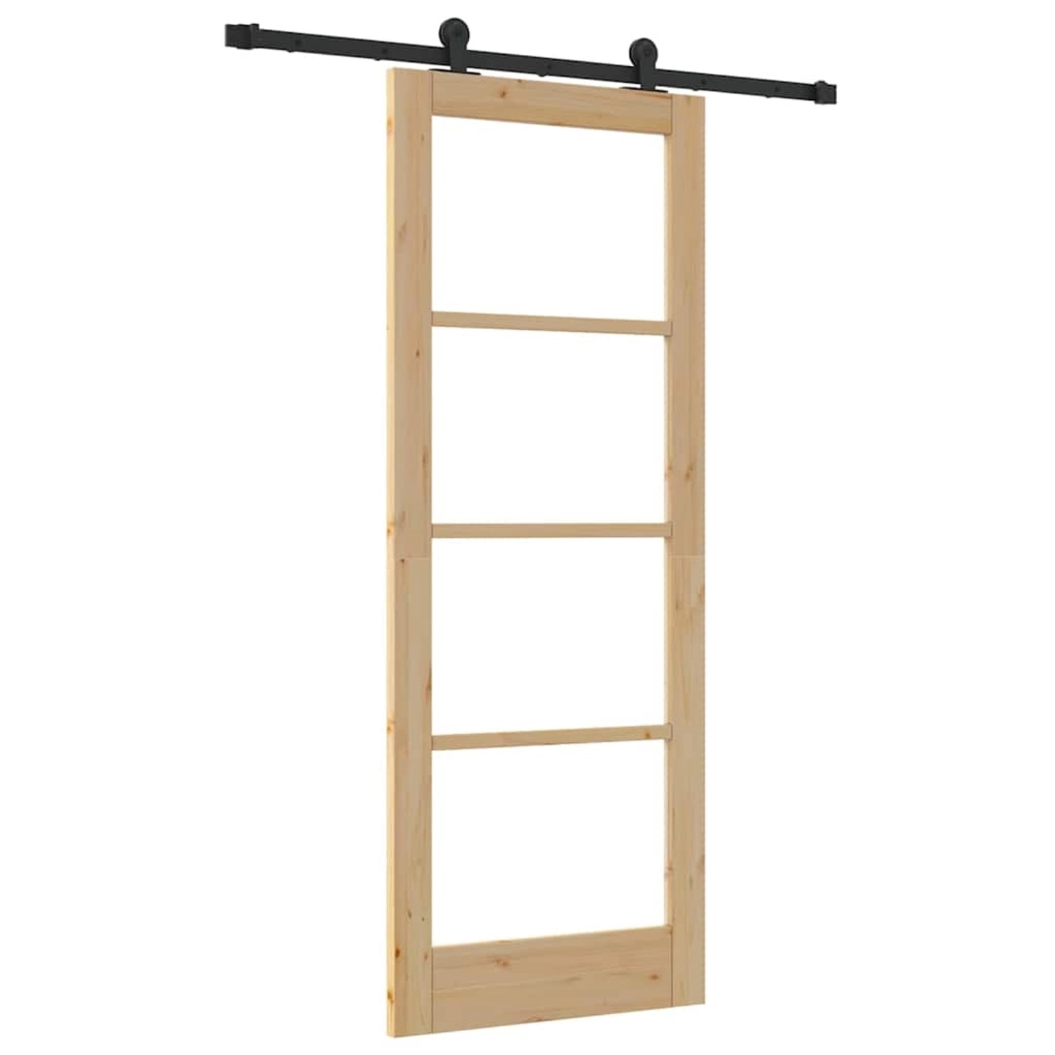 vidaXL Schiebetür ORKDAL Braun 78 x 202 cm Holz und Metall 3332103 günstig online kaufen