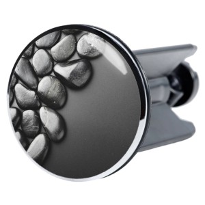 Sanilo Waschbeckenstöpsel Hot Stones Design, Abflussstöpsel für Waschtisch mit Stein-Motiv