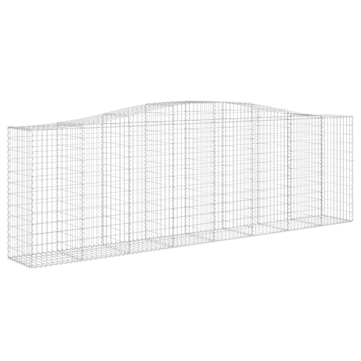 vidaXL Gabionen mit Hochbogen 9 Stk 400x50x120/140cm Eisen 1562078