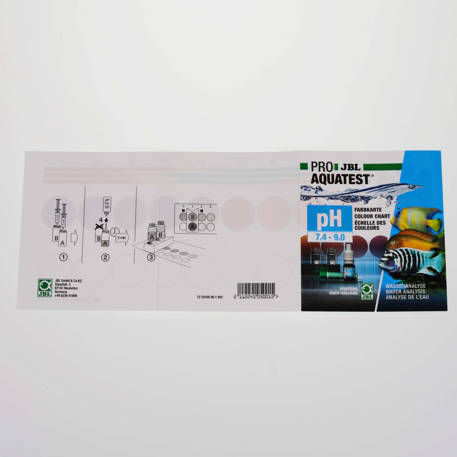 JBL ProAquaTest pH 7.4-9.0: Wassertest zur pH-Wert Bestimmung im Aquarium.