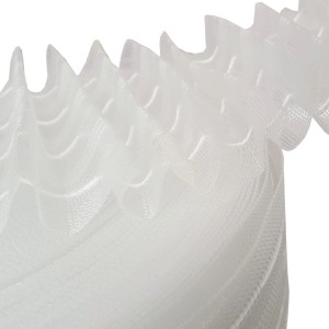 Transparentes Bestgoodies Bleistift Gardinenband, 85mm breit, 5m lang, für Fenstervorhänge.