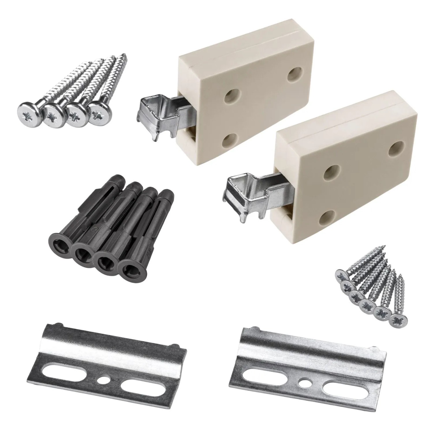 SOTECH Schrankaufhänger Set Weiß Tragkraft 120 kg