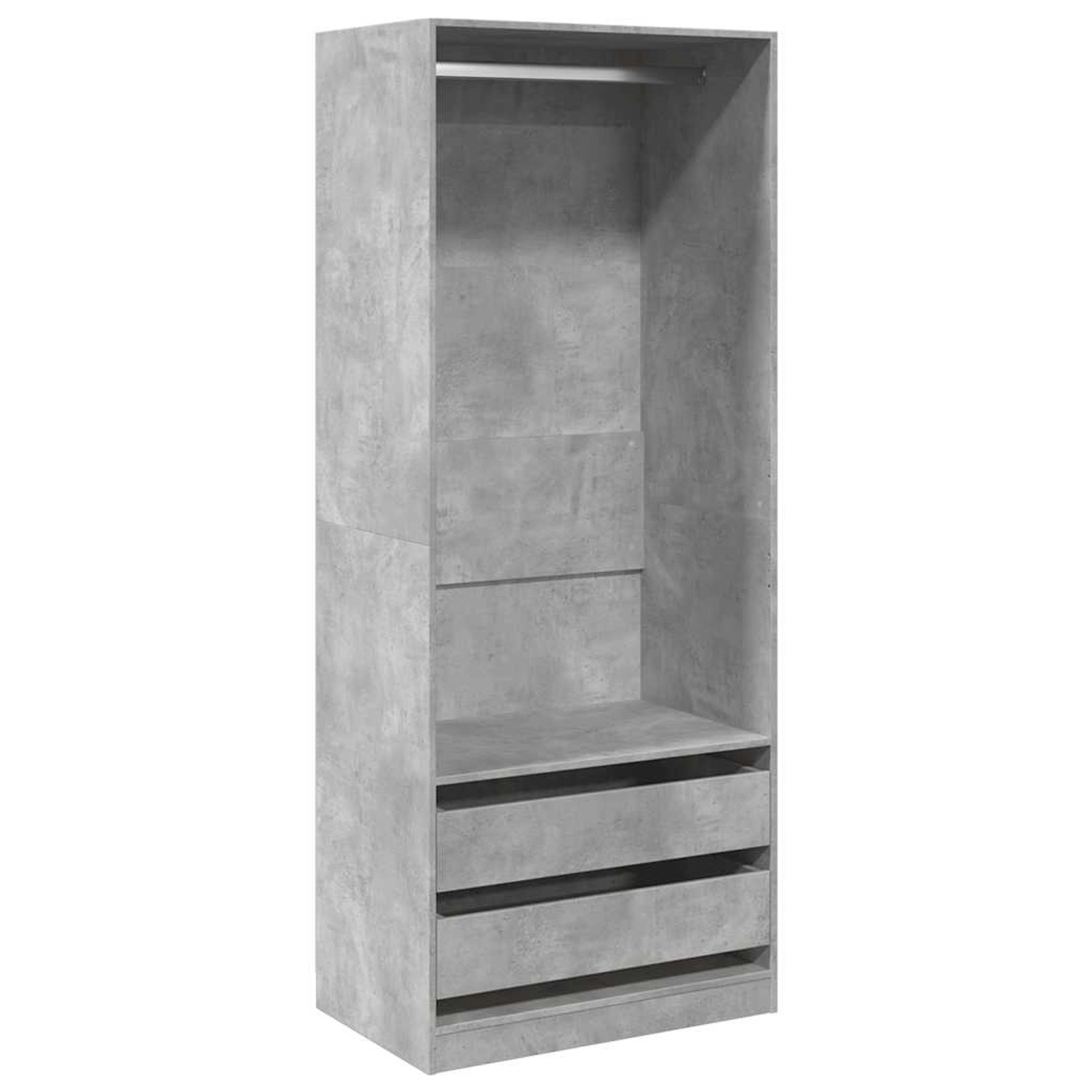 vidaXL Kleiderschrank Betongrau 80x50x200 cm Holzwerkstoff 3307750 günstig online kaufen