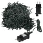 ECD Germany LED Cluster Lichterkette, 8m, 400 LEDs, extra warmweiß, 8 Modi, IP44.