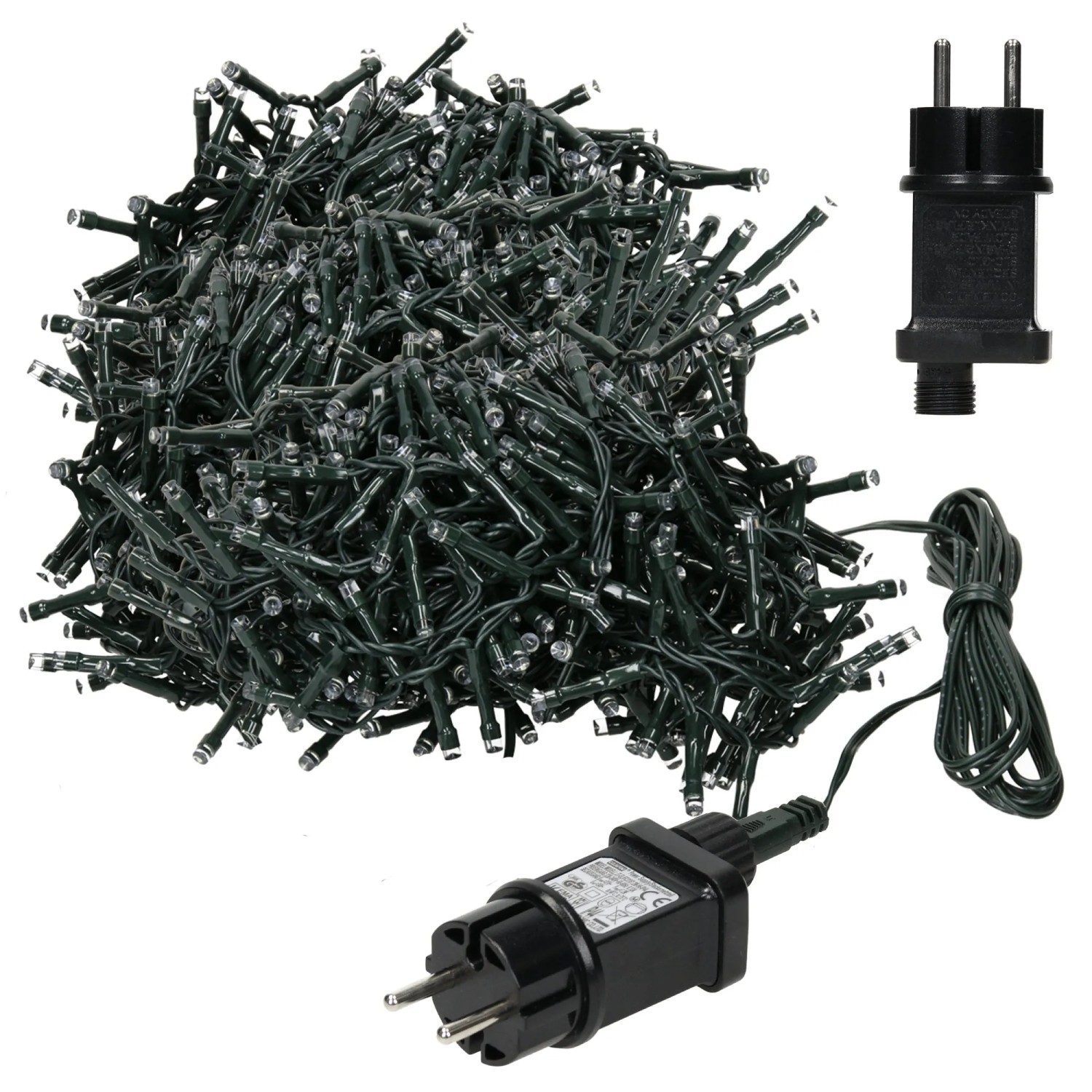 ECD Germany LED Cluster Lichterkette, 8m, 400 LEDs, extra warmweiß, 8 Modi, IP44.