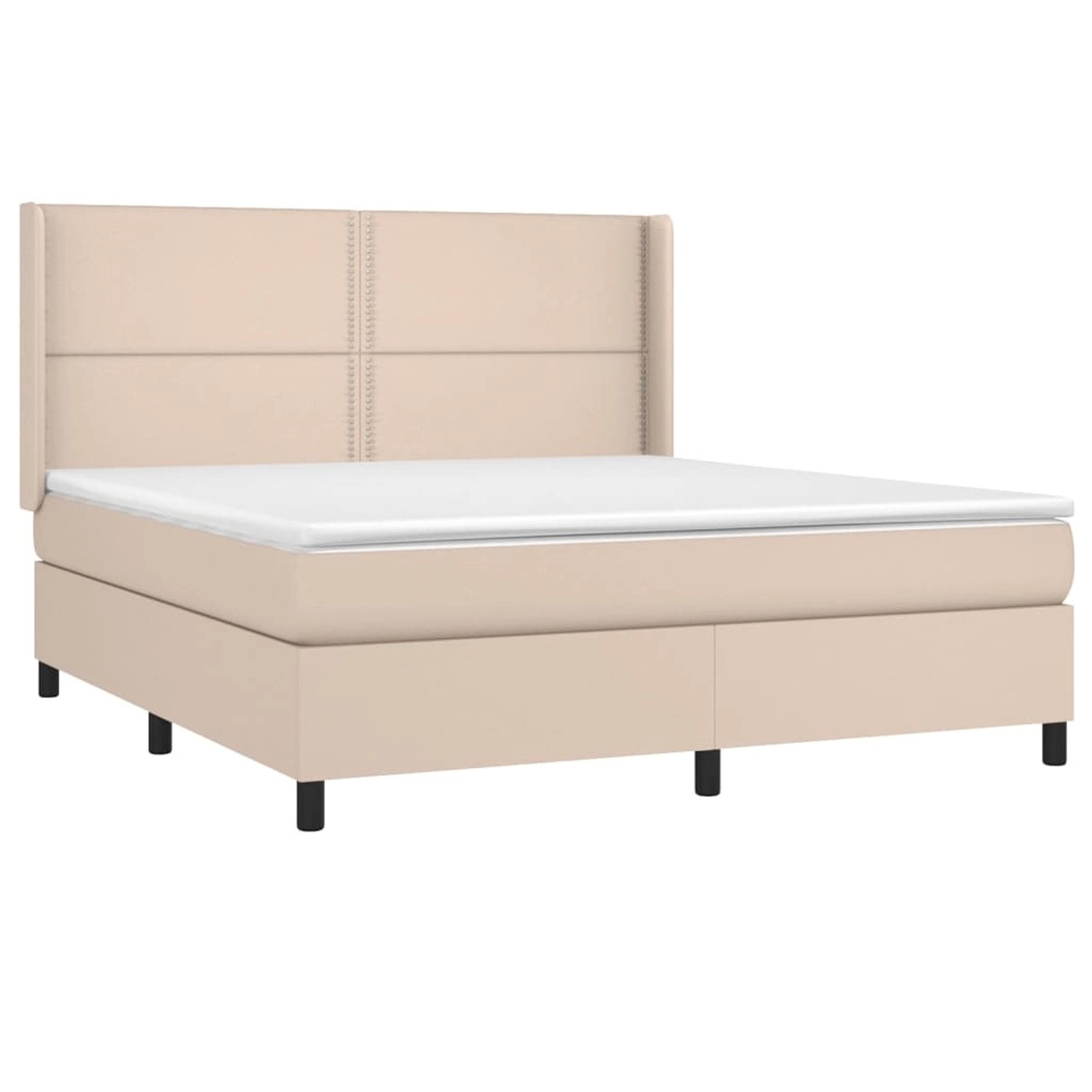 vidaXL Boxspringbett mit Matratze & LED Cappuccino-Braun 180x200cm 3139342 günstig online kaufen