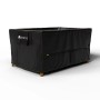 Schwarze Juskys Gartenmöbel Abdeckung CoverSafe Pro 170x95x75 cm für Gartentisch und Outdoor-Möbel.