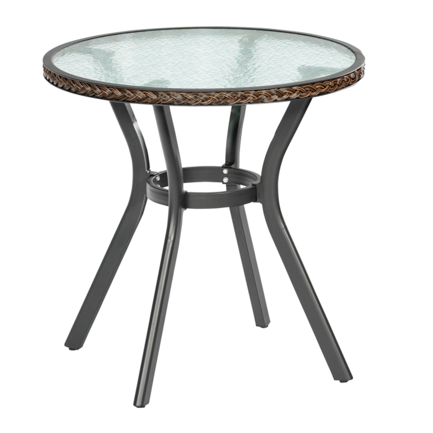 Merxx Ravenna Gartentisch Rund Ø 70 cm Graphit-Natur günstig online kaufen