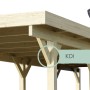 Detailansicht Karibu Doppelcarport Eco: Holzkonstruktion mit KDI-Schutz.