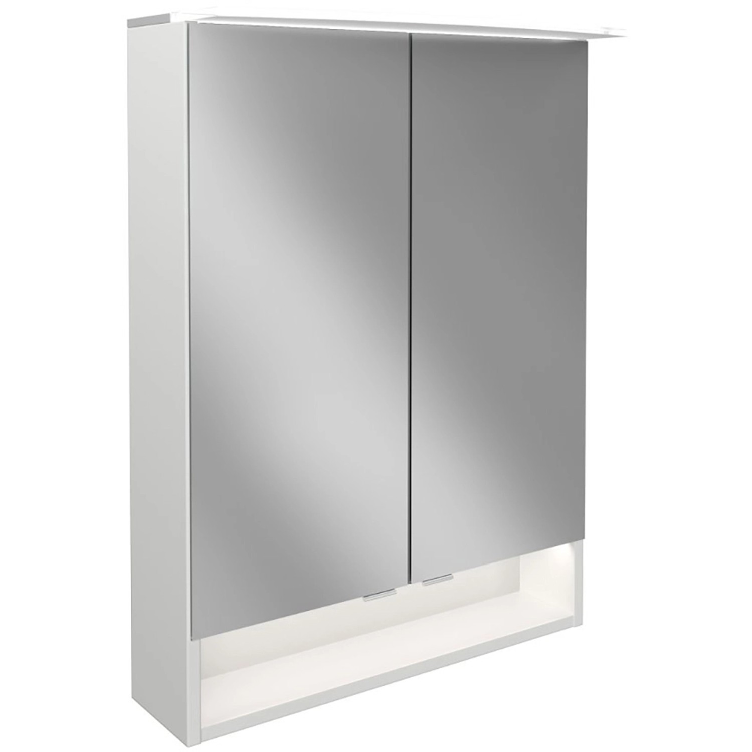 Fackelmann Spiegelschrank B.Style Weiß 60 cm mit Softclose Türen