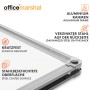 Detailansicht: KARAT Whiteboard Office Marshal mit Alurahmen, kratzfester Oberfläche.