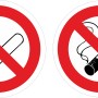 2er-Set Aufkleber "Rauchen Verboten", 8x10,5cm, PVC-Folie.