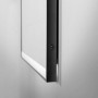 Detailaufnahme: DSK Design LED-Lichtspiegel Black Stark mit schwarzem Rahmen und Lichtausschnitt.