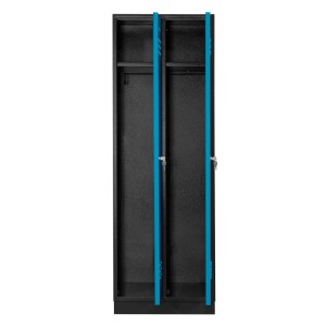 PROREGAL Garderobenschrank, anthrazitgrau/lichtblau, 2-türig, 178x60x50cm. Garderobenschrank für mehr Stauraum.