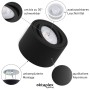 Oktaplex Lile S Aufbaustrahler 3er Set, schwarz, schwenkbar, mit LED Modulen für warmweißes Licht.