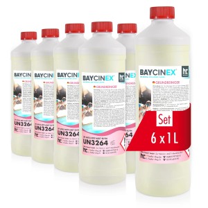 Baycinex Grundreiniger für Pools, 6er Set (6 x 1L). Poolreiniger für die gründliche Reinigung.
