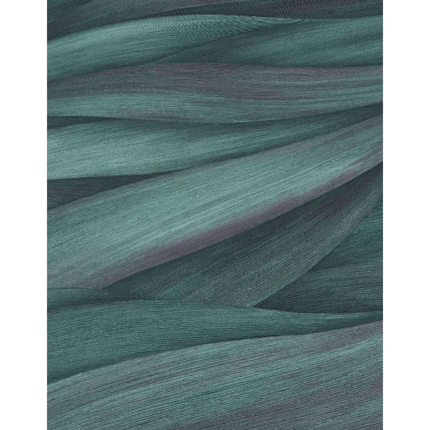 Türkis-blaue Vliestapete mit Wellenmuster, Erismann Casual Chic für Wohnräume.