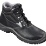 Schwarzer Bullstar Sicherheitsstiefel S3, Größe 38, aus Leder mit Stahlkappe und rutschfester Sohle.