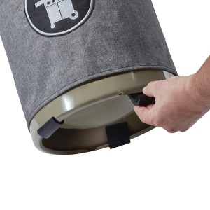 Enders Gasflaschenhülle Style Red 5 kg mit Hand am Silikonfuß. Grillutensil für Gasflaschen.