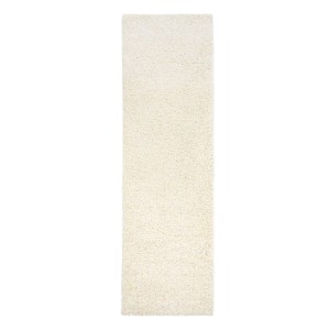 RugsX Soffi Shaggy Teppich in Creme, 60x200cm, mit weichem, langem Flor aus Polypropylen.