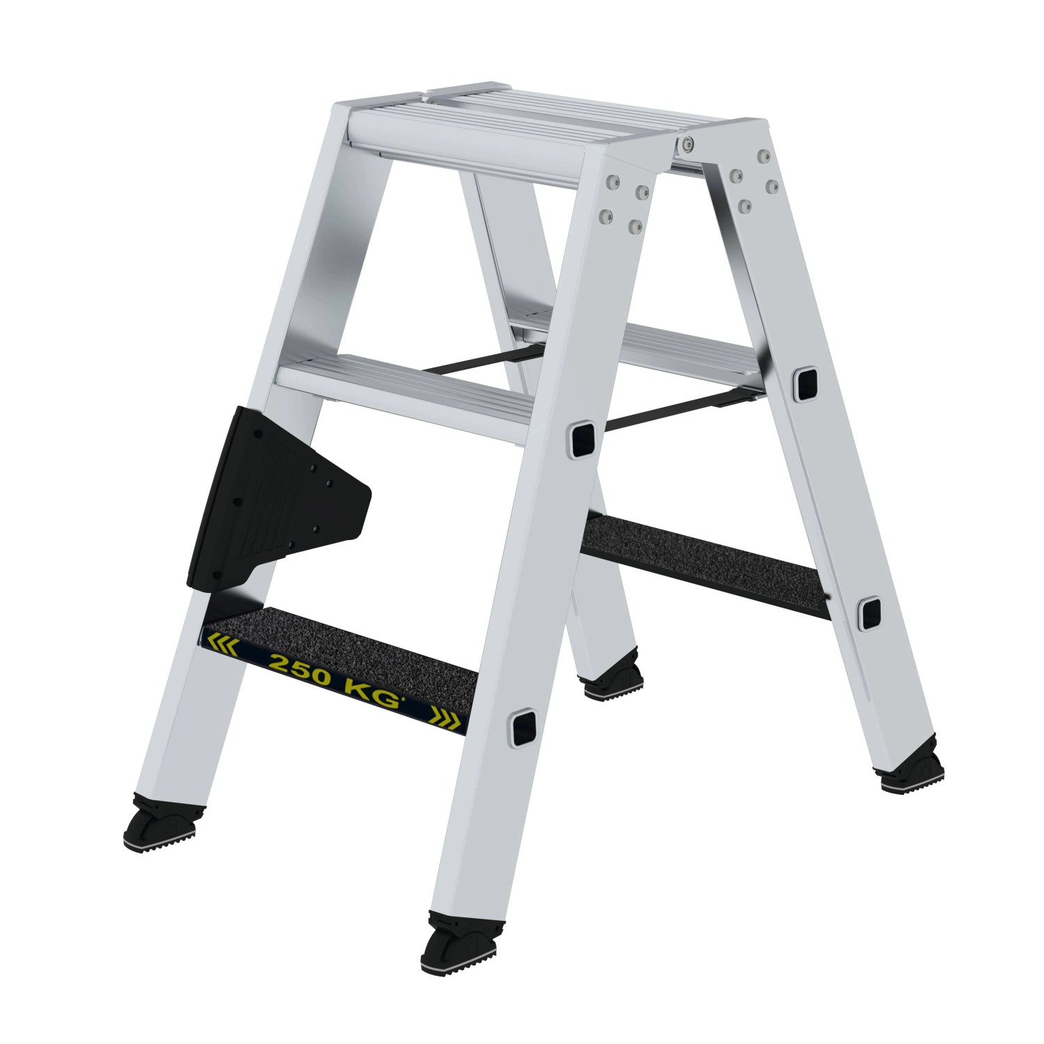 PROREGAL Stufen-Stehleiter 250 kg Beidseitig Begehbar mit Clip-Step R13 2 x günstig online kaufen